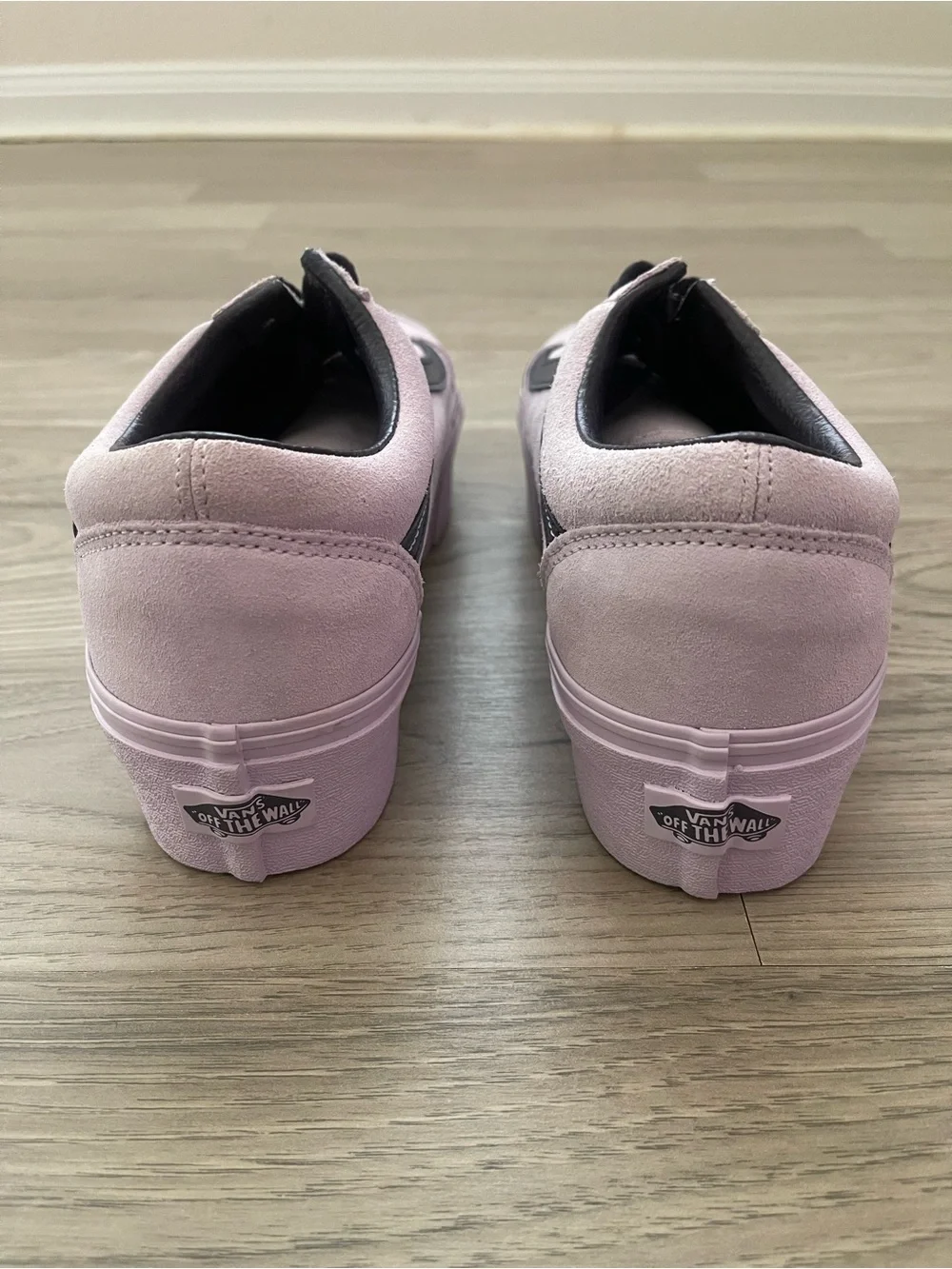 Vans Old Skool Stackform Suede Lavendar Lilac Chunky Platform Skate Sneakers